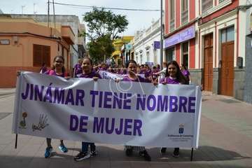 Marcha de escolares por la igualdad en Telde (Foto TA)